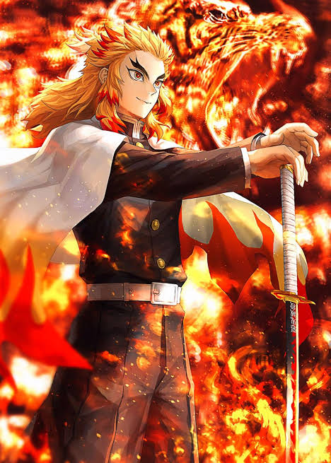 Moño corto de Rengoku